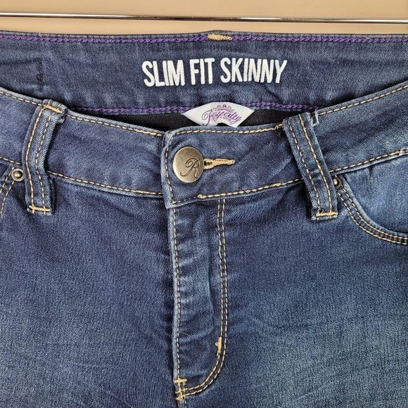 Royalty For Me Slim Fit Skinny Dark Wash Jeans - Picture 7 of 7